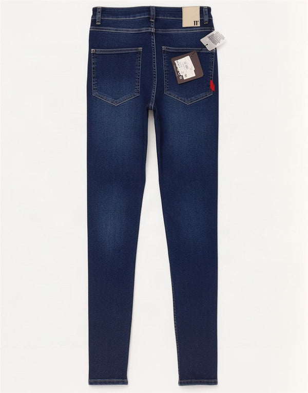 11 Degrees Herren Skinny Jeans XS W28 L31 Marineblau Baumwolle