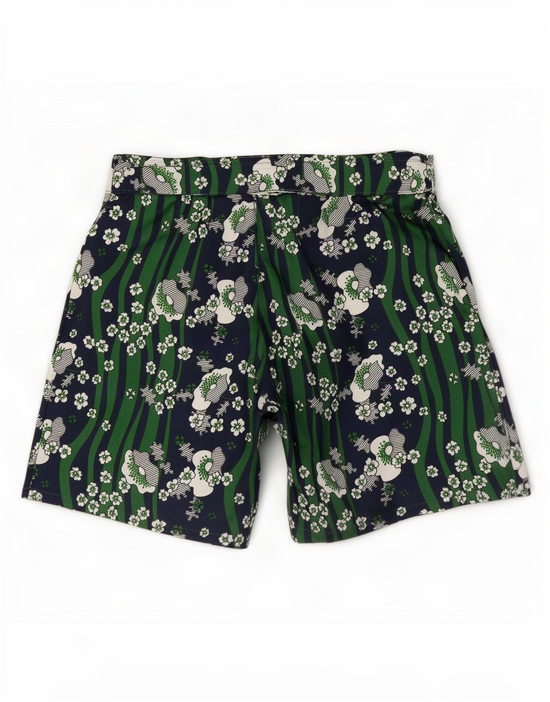 Vintage Damen Shorts W32 Groß grün geblümt