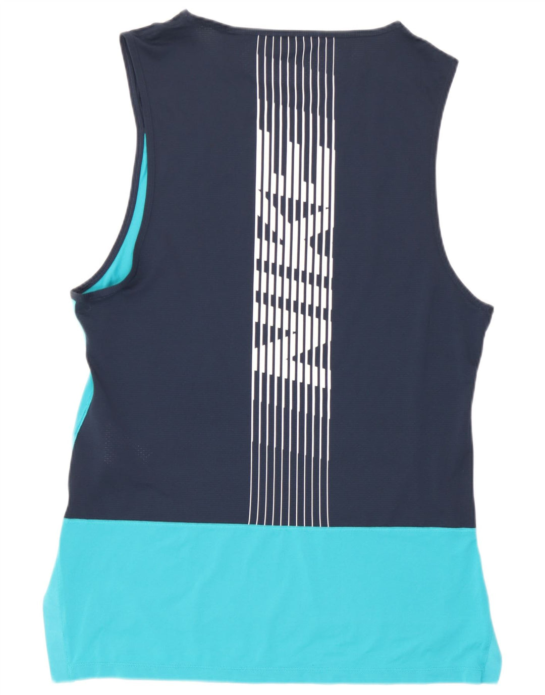 Nike Damen Dri Fit Grafik-Weste-Oberteil UK 14 Mittelblauer Farbblock
