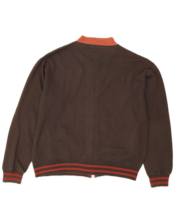 Diadora Mens Rangers Graphic Tracksuit Top Jacket 2XL Brown Striped Cotton