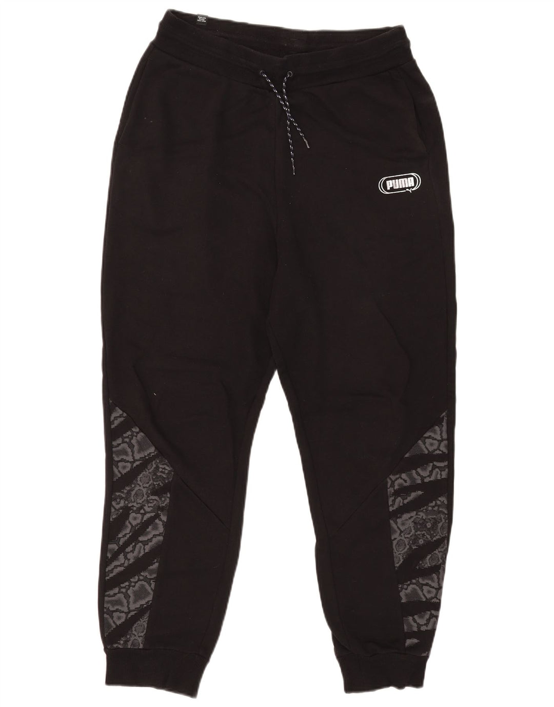 Puma Herren-Trainingshose, Jogginghose, Mittelschwarz, Tiermuster