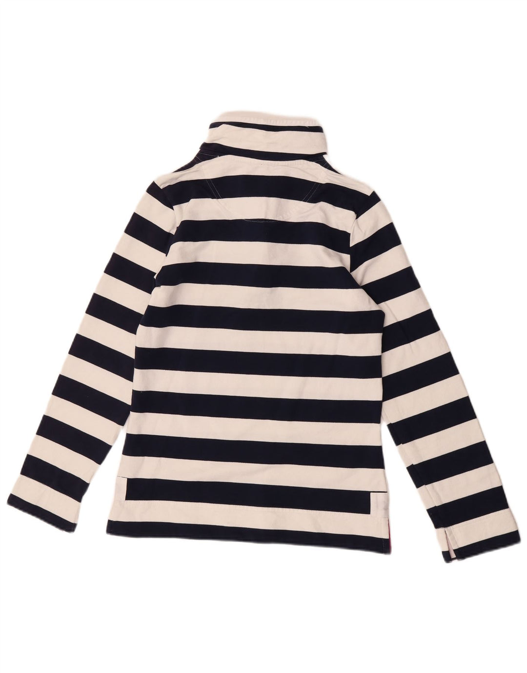 Joules Damen-Sweatshirt mit Knopfkragen, Gr. 8, Marineblau gestreift