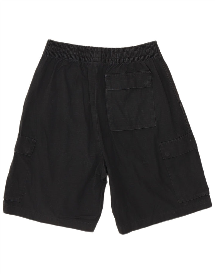 Nike Herren-Cargoshorts, Größe S, W27, schwarze Nadelstreifen-Baumwolle