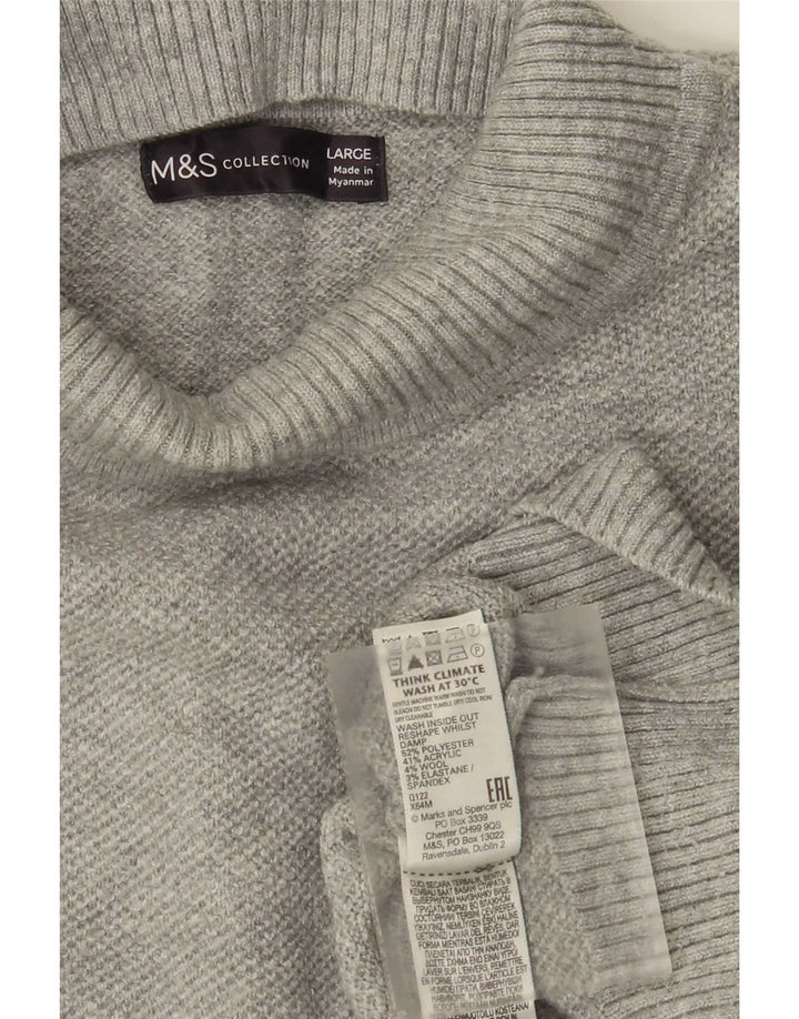 Marks & Spencer Damen-Pullover mit Rollkragen, Gr. 16, Grau