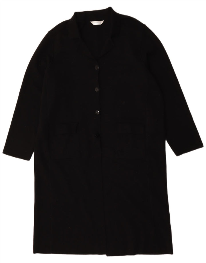 Marks & Spencer Damen Longline-Cardigan-Pullover UK 22 3XL Schwarz