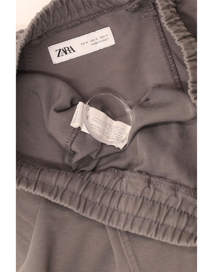 Zara Herren-Sportshorts aus mittelgrauer Baumwolle
