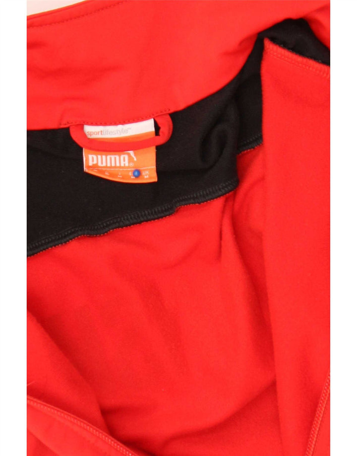 Puma Herren-Trainingsanzug mit grafischem Oberteil, Mittelrot, Farbblock