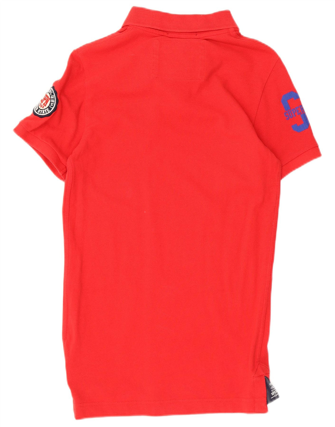 Superdry Herren-Poloshirt mit Grafik, Größe S, rote Baumwolle