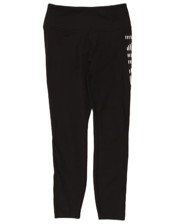 Nike Womens Graphic Leggings UK 8 Small Schwarz Polyester