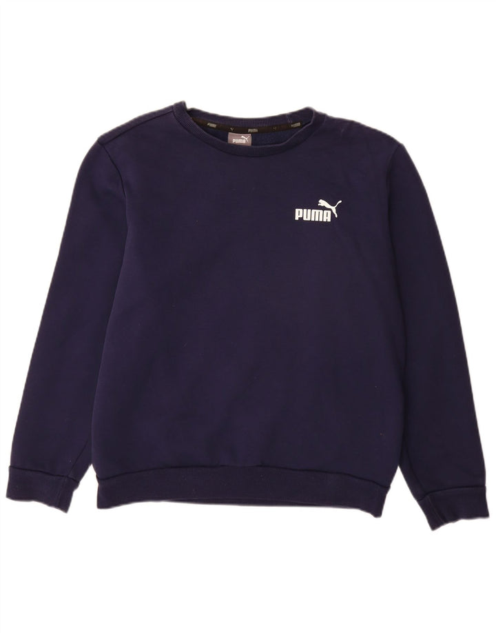 PUMA Herren Sweatshirt Pullover Small Marineblau Baumwolle