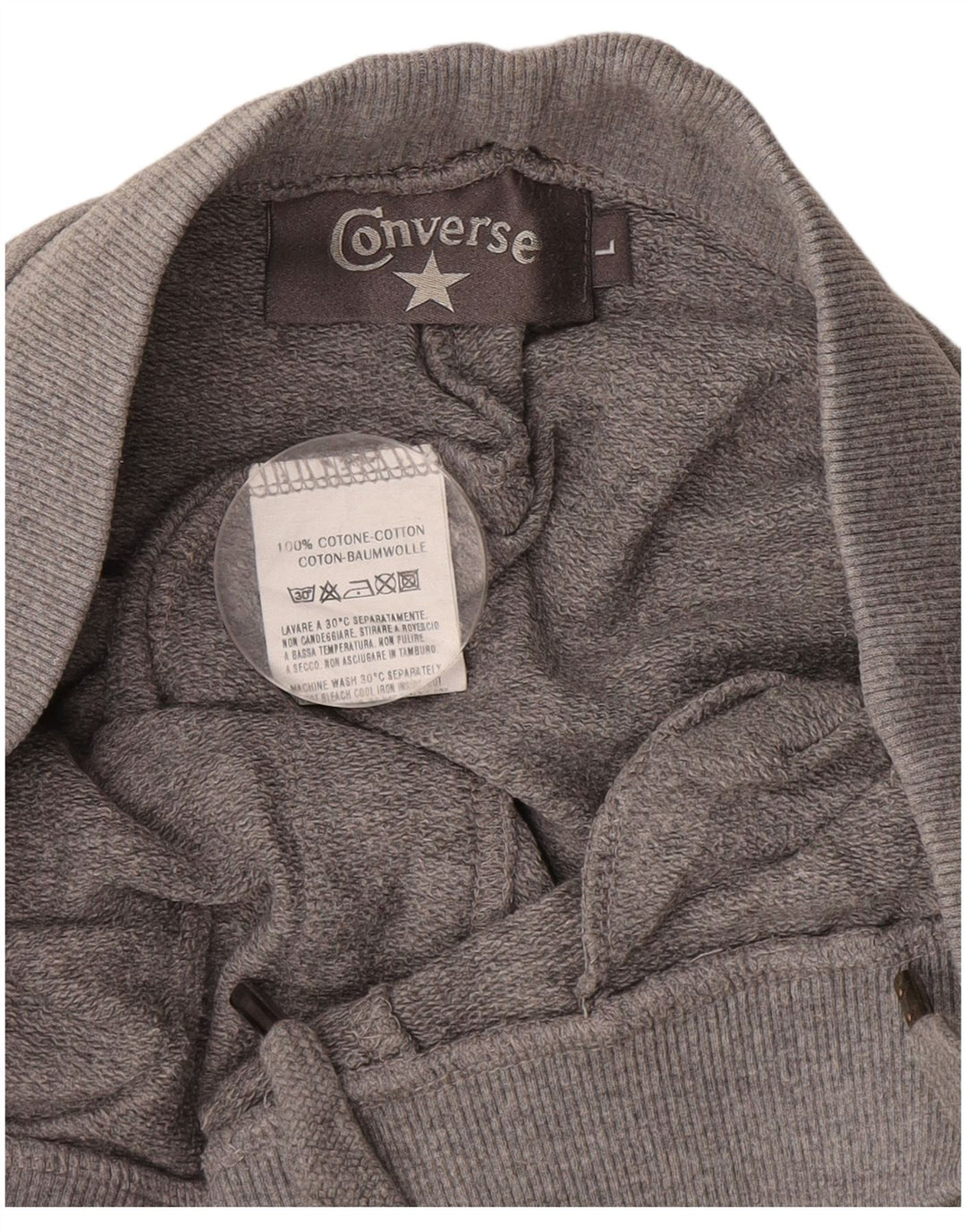 CONVERSE Herren-Trainingshose, Jogginghose, groß, graue Baumwolle