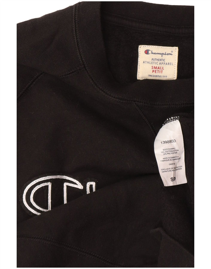 Champion Herren Petit Graphic Sweatshirt Pullover Small Schwarz Baumwolle