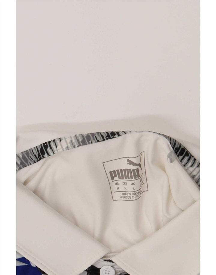 Puma Herren Poloshirt Medium White Colourblock