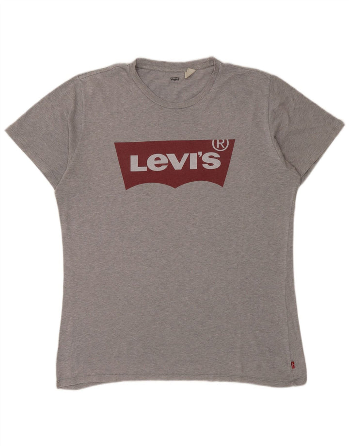 Levi's Herren-T-Shirt mit Grafik, groß, grau gefleckt