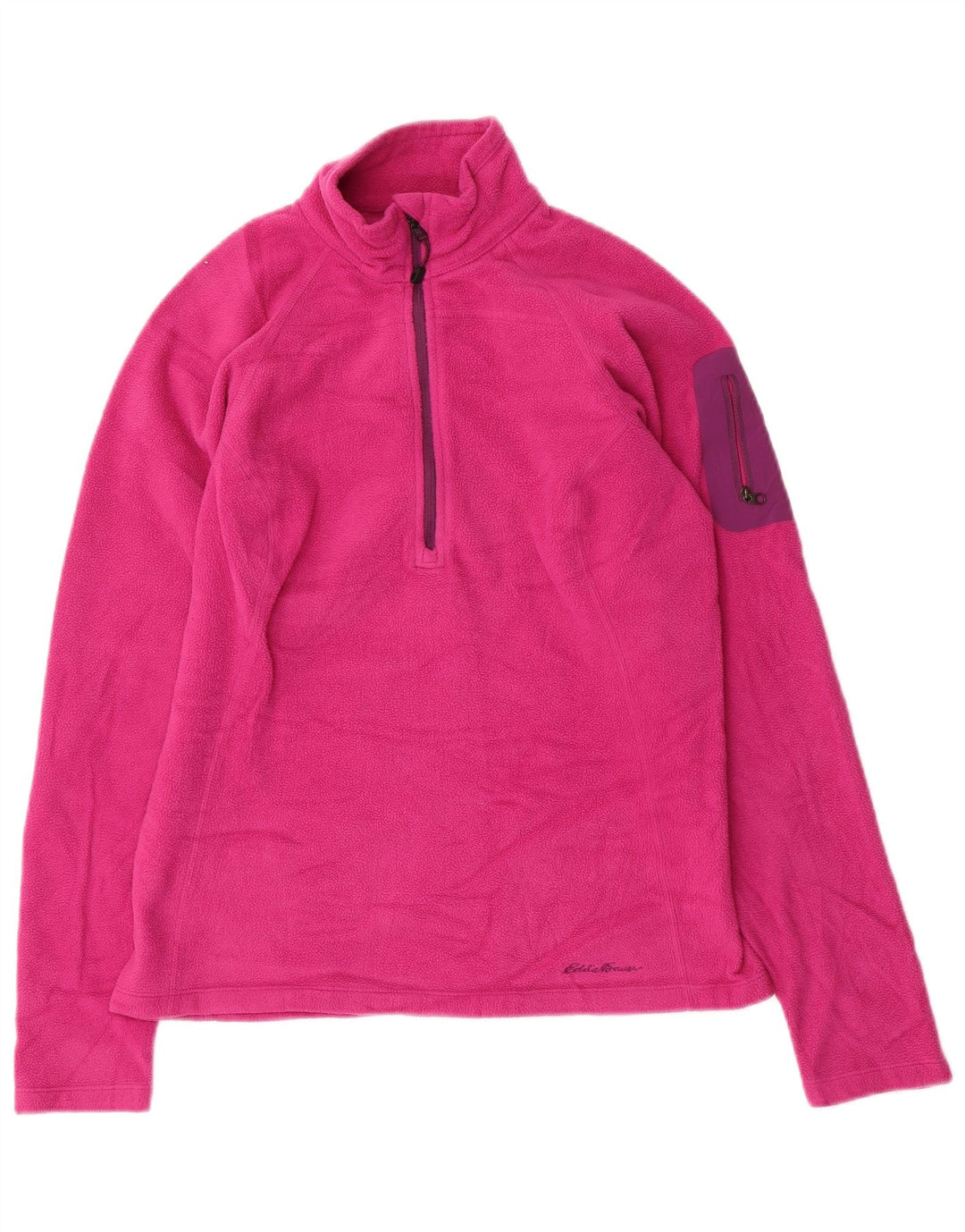 EDDIE BAUER Damen Polartec Fleece-Pullover mit Reißverschluss, UK 10, Größe S, Rosa