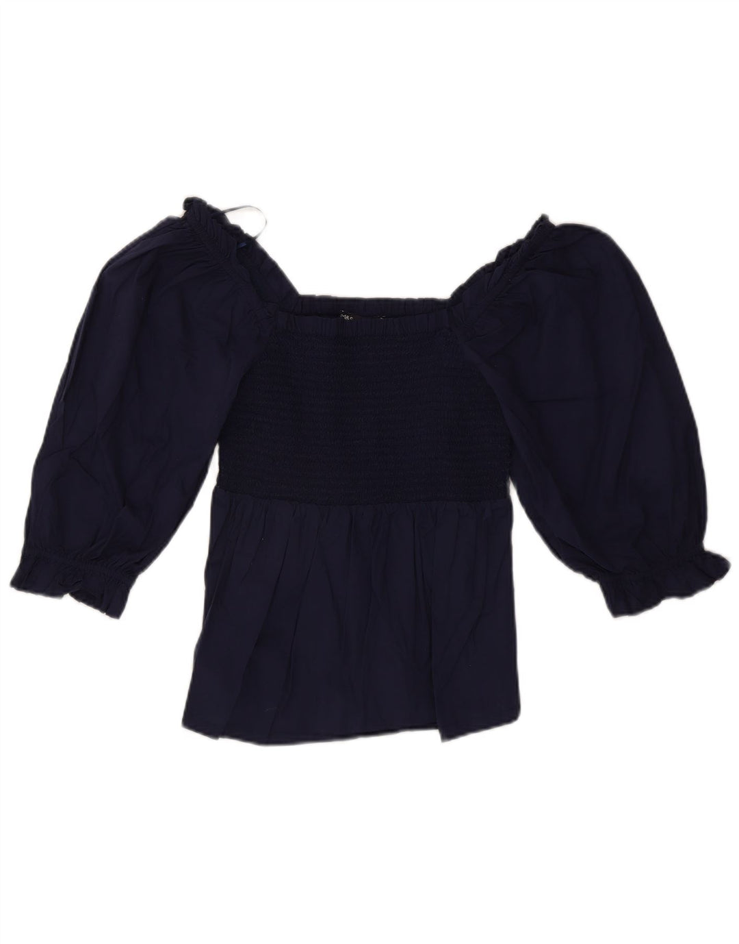 Marks & Spencer Damen Crop 3/4-Ärmel-Blusenoberteil, Größe S, Marineblau