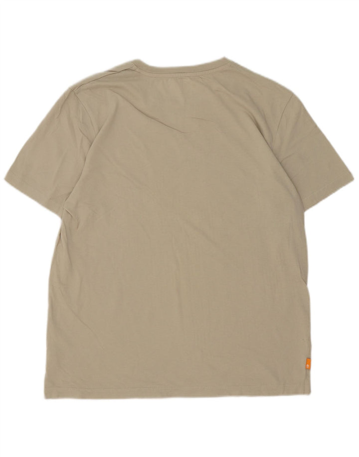 Timberland Herren-T-Shirt mit normaler Passform, mittelbeigefarbener Baumwolle