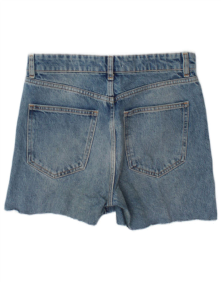 Zara Damen Jeansshorts EU 38 Small W28 Blau