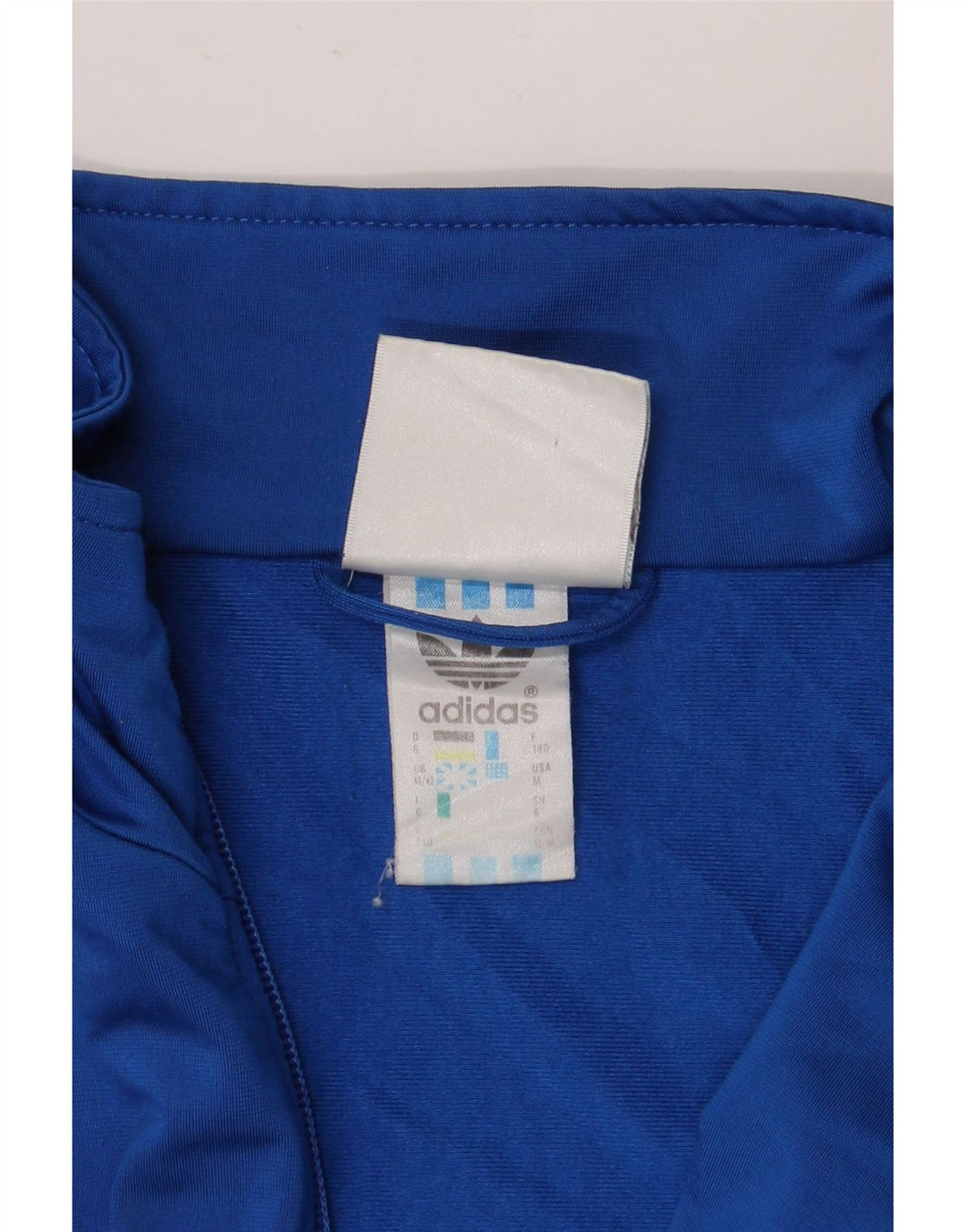 ADIDAS Herren-Trainingsanzug mit lockerer Passform, Top-Jacke, UK 40/42, mittelblaues Polyester