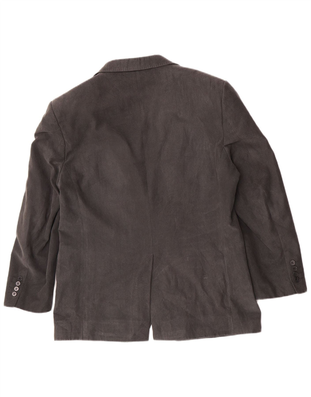 Marks & Spencer Herren-Blazer mit 2 Knöpfen, UK 40, mittelgrau, Fischgrätenmuster