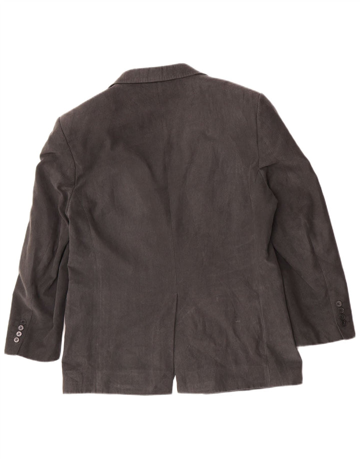 Marks & Spencer Herren-Blazer mit 2 Knöpfen, UK 40, mittelgrau, Fischgrätenmuster