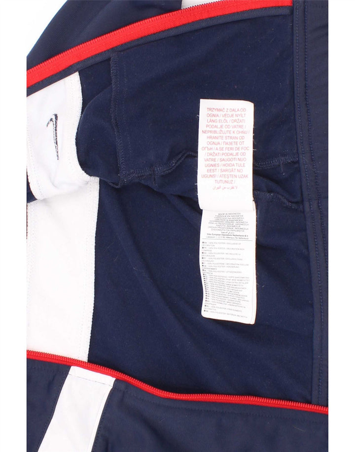 Nike Jungen-Trainingsanzug-Top-Jacke, 3–4 Jahre, XS, Marineblau, Farbblock-Polyester