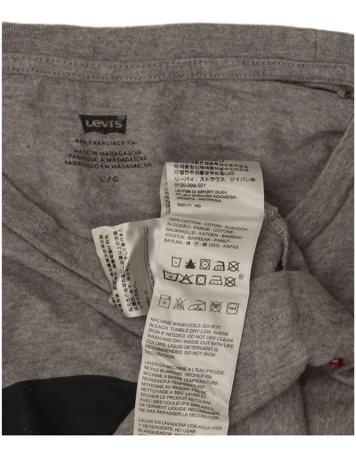 Levi's Herren-T-Shirt mit Grafik, groß, grau gesprenkelte Baumwolle