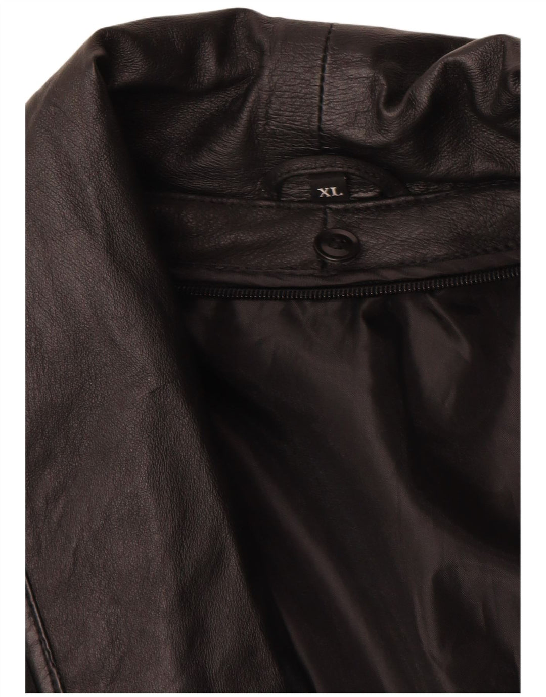 Vintage Damen Lederjacke UK 18 XL Schwarzes Leder