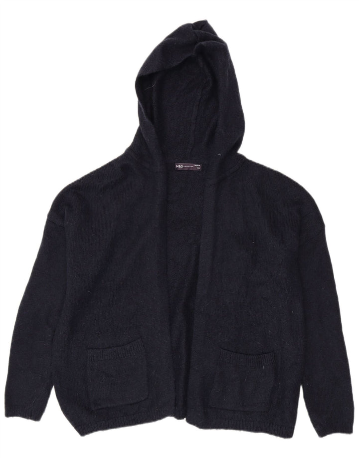 Marks & Spencer Damen-Cardigan mit Kapuze, Gr. 14, mittleres Marineblau
