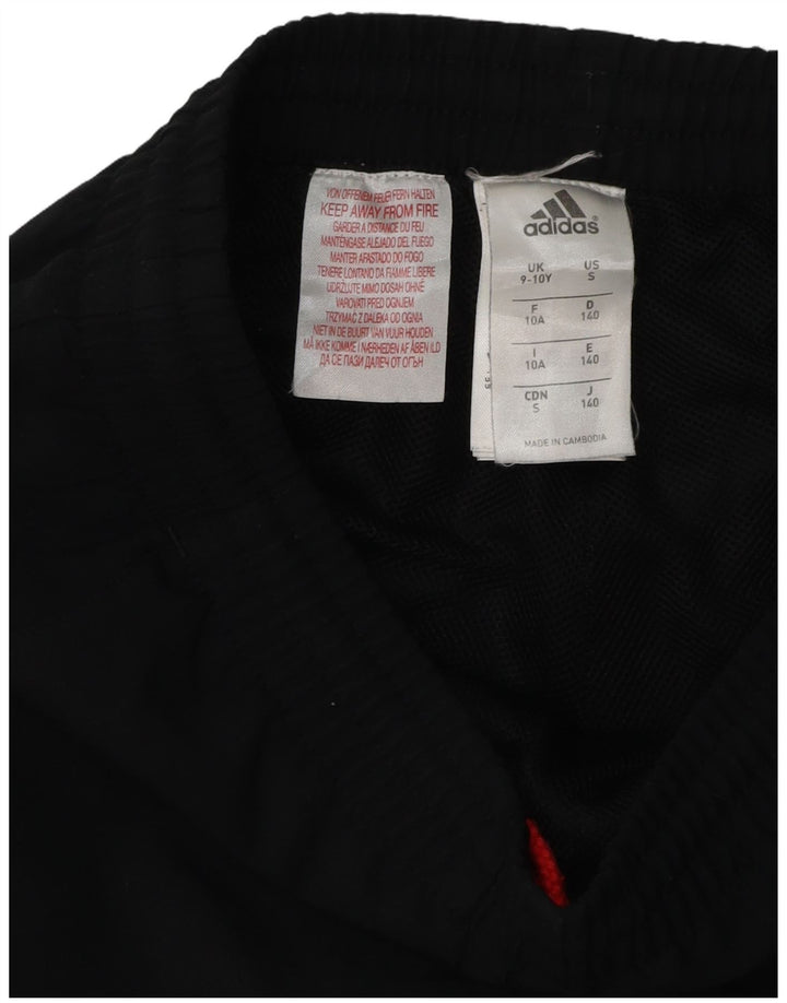 Adidas Jungen-Trainingshose, Jogginghose, 9–10 Jahre, schwarzes Polyester