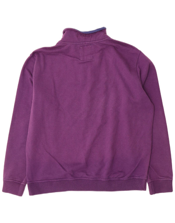 Crew Clothing Herren-Sweatshirt mit Reißverschluss am Hals, 2XL, Lila, Baumwolle