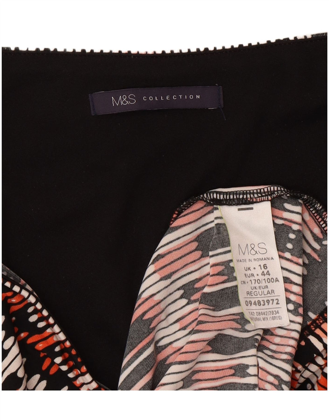 Marks & Spencer Damen Etuikleid UK 16 Large Mehrfarbig Geometrisch