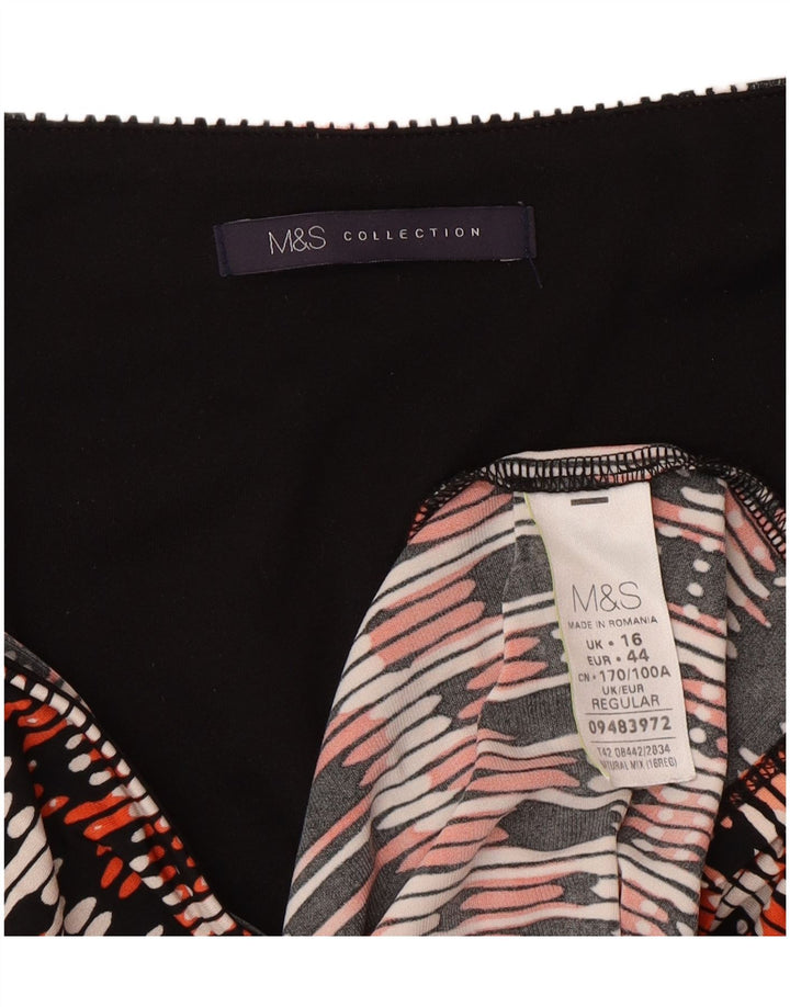 Marks & Spencer Damen Etuikleid UK 16 Large Mehrfarbig Geometrisch