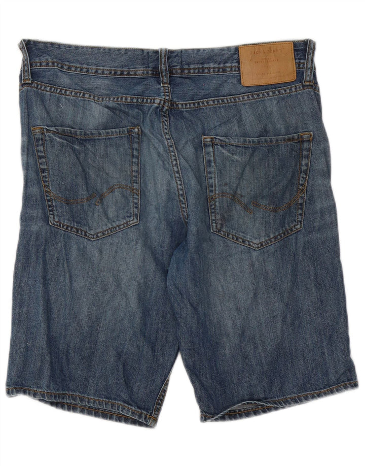 Jack & Jones Herren-Jeansshorts mit normaler Passform, Größe M, W32, Blau, Baumwolle