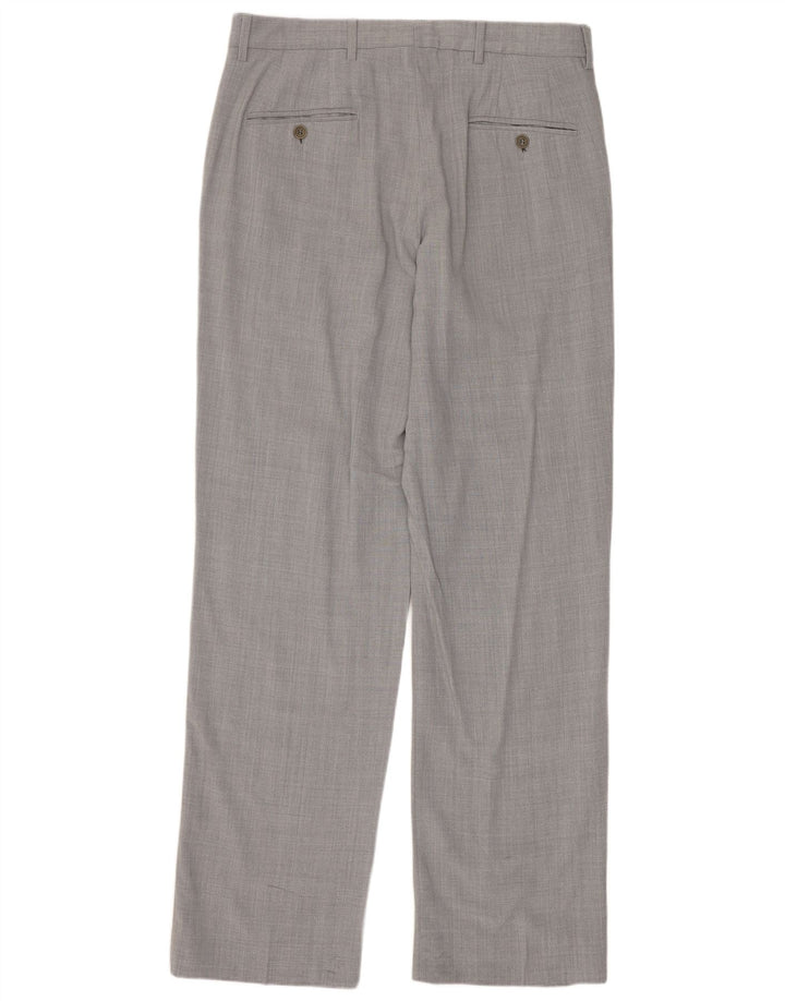 Gerade Anzughose für Herren von Zara, EU 40, mittelgroß, W31, L33, graue Wolle