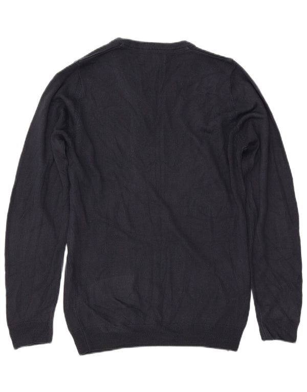 MARKS & SPENCER Damen-Pullover mit V-Ausschnitt, Gr. 10, Größe S, Marineblau, Acryl