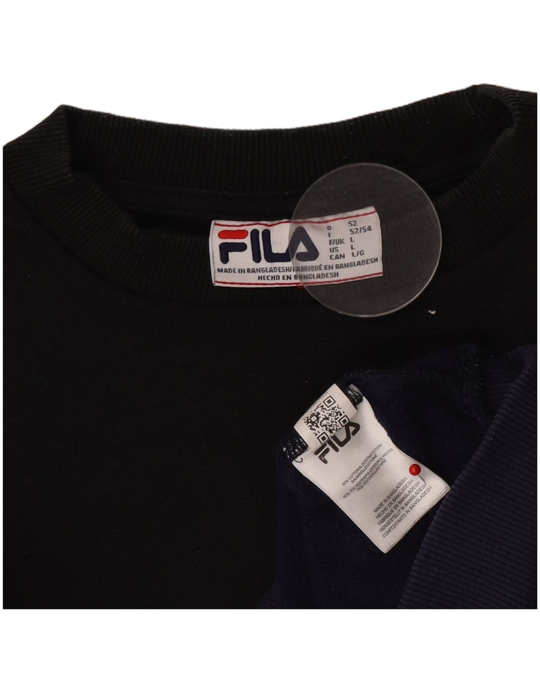 Fila Herren-Sweatshirt mit Grafik, groß, mehrfarbig, Colourblock-Baumwolle