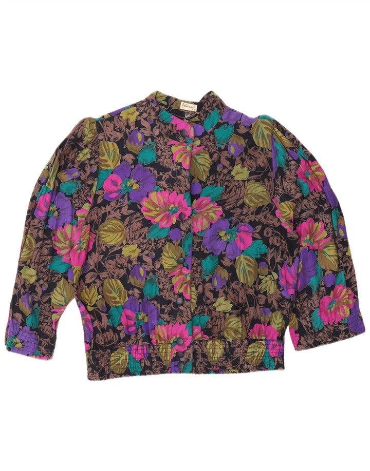 Felicia Damen-Hemdbluse mit 3/4-Ärmeln, IT 44, mittelgroß, mehrfarbig, Blumenmuster