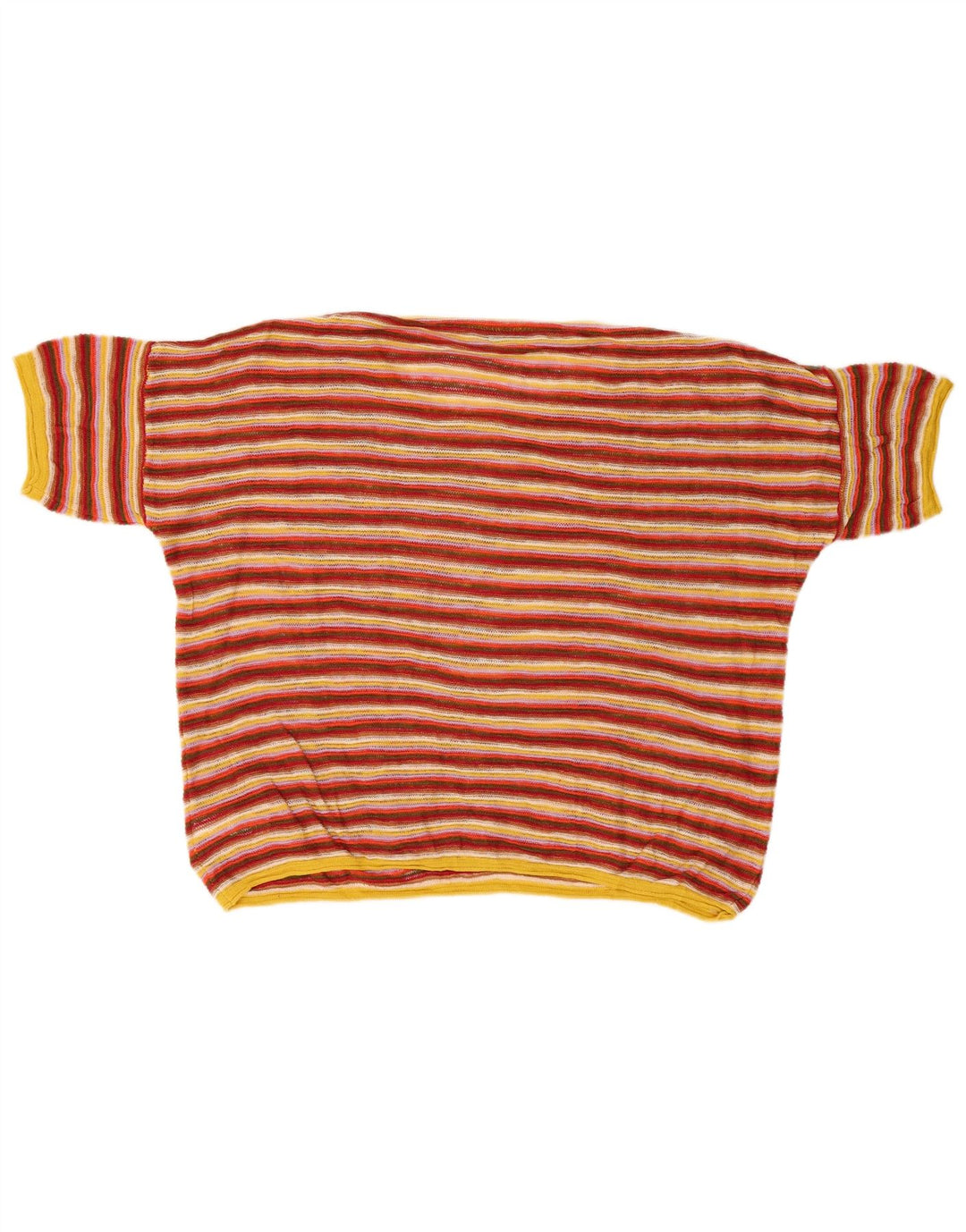 Benetton Damen-Pullover in Übergröße mit U-Boot-Ausschnitt, Gr. 10, Größe S, mehrfarbig