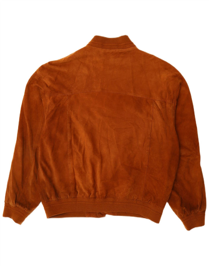 Vintage Herren Wildlederjacke IT 58 4XL Braunes Leder