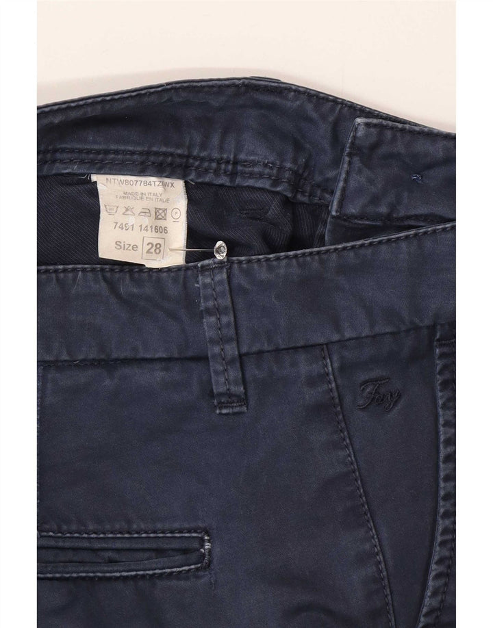 Fay Slim Chino-Hose für Damen, W28, L30, Marineblau