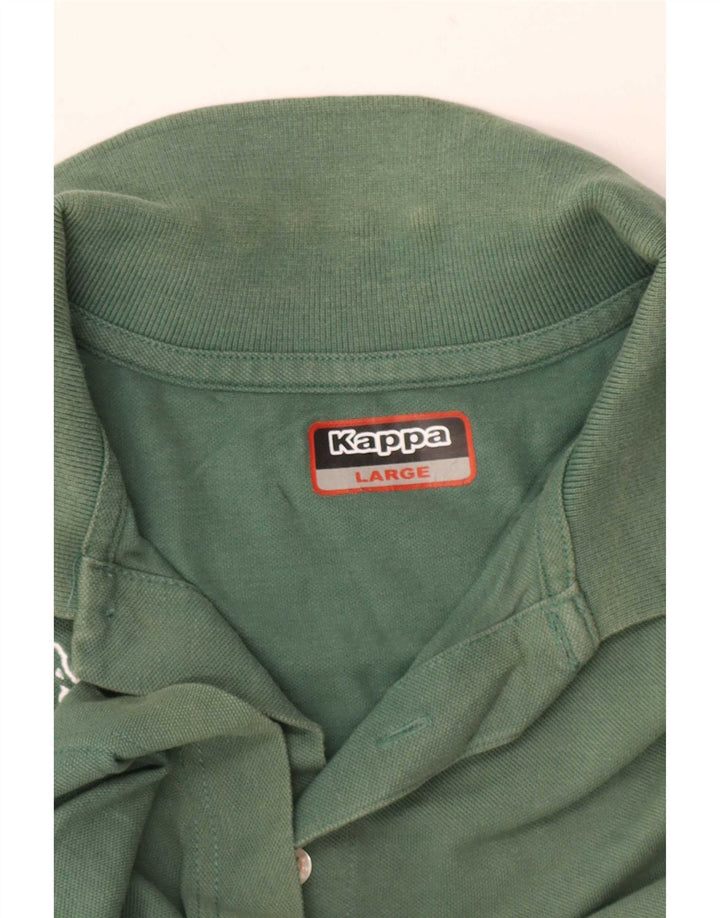 Kappa Herren-Poloshirt mit Grafik, groß, Grün