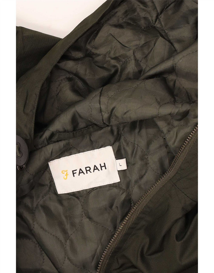 Farah Herren-Regenjacke mit Kapuze, UK 40, Größe L, Grün