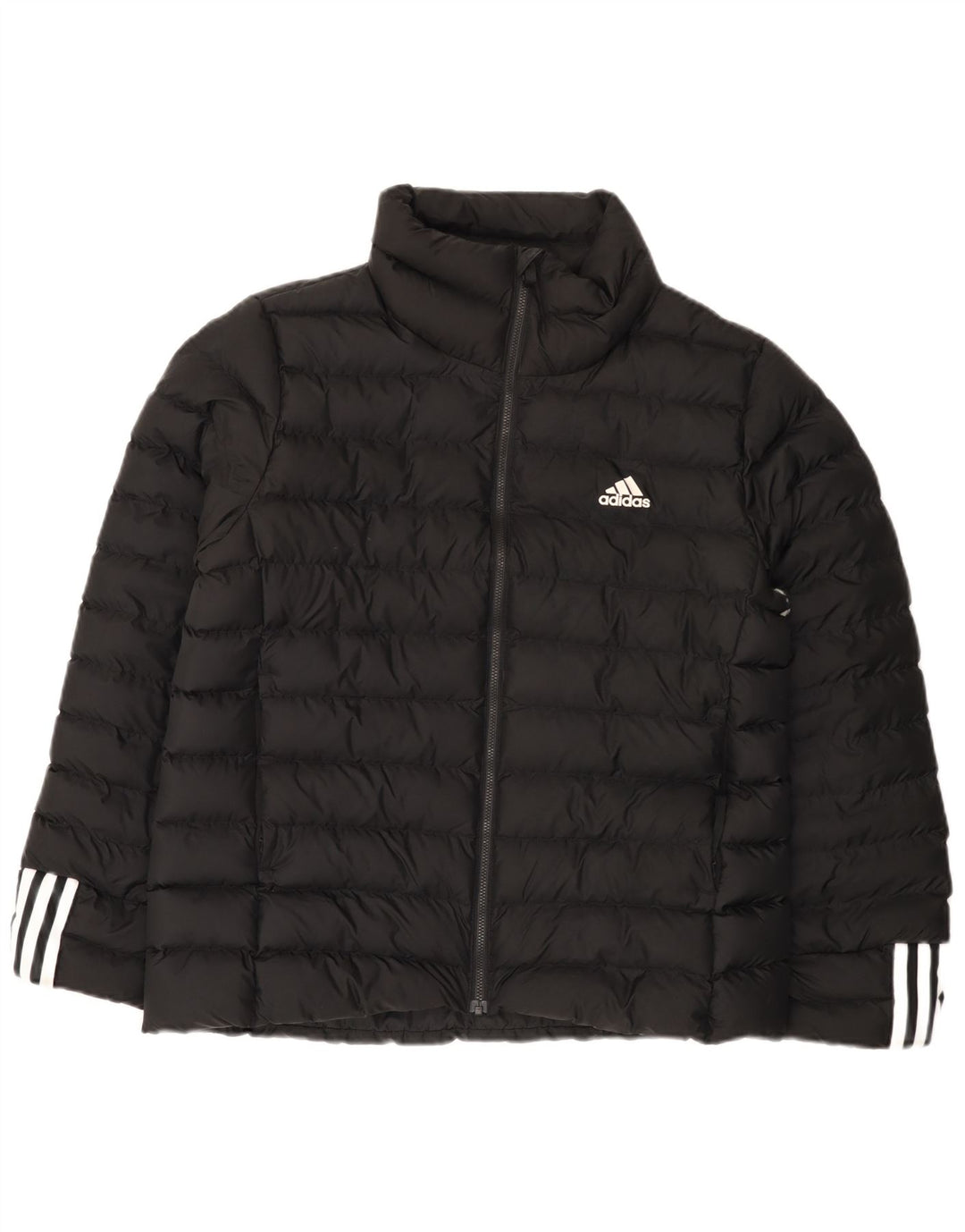 Adidas Damen Wattierte Jacke UK 12/14 Medium Schwarz Polyester