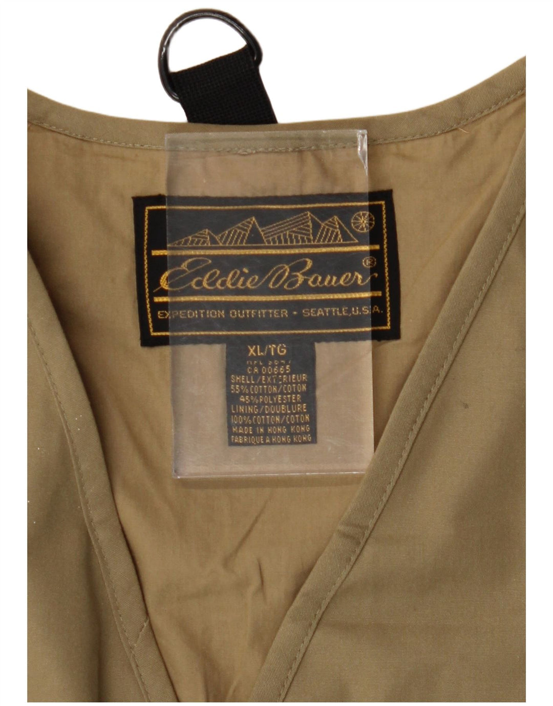 EDDIE BAUER Damen Übergroße Utility-Gilet UK 18 XL Beige Baumwolle
