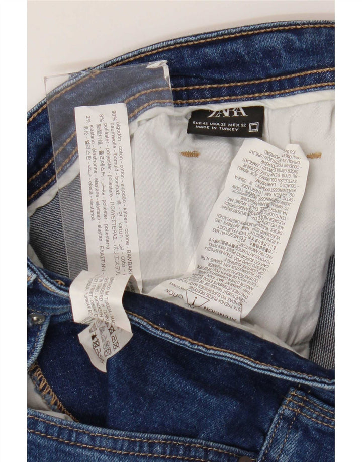 Zara Herren Slim Jeans EU 42 Large W32 L29 Blaue Baumwolle