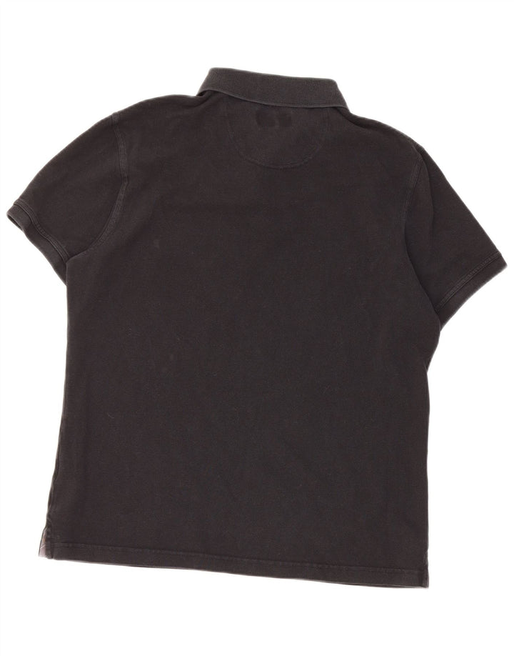 Barbour Herren-Poloshirt, große schwarze Baumwolle