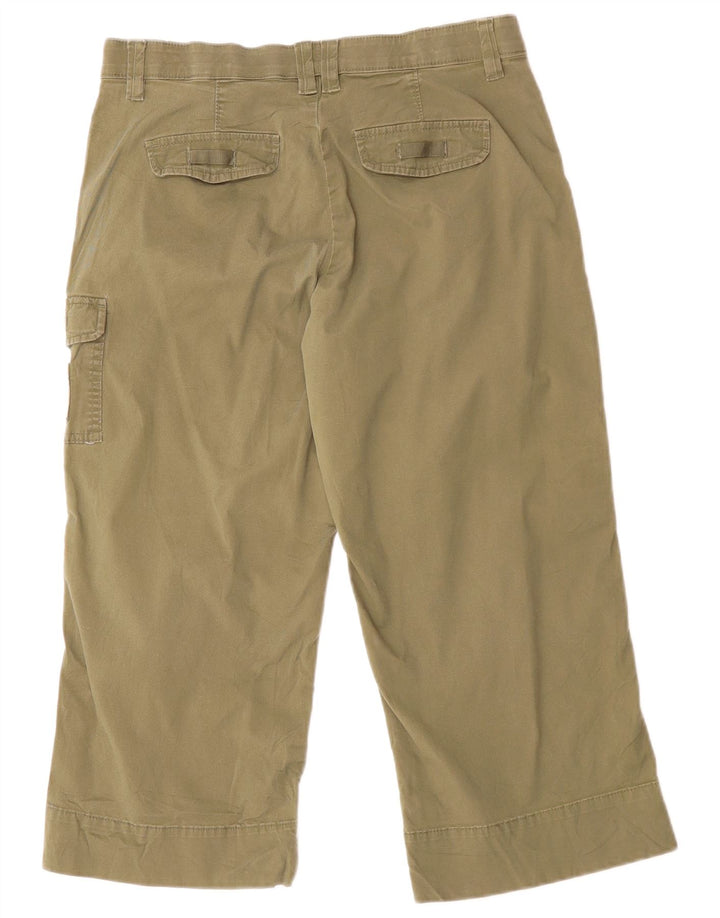 Lee Damen Cargo Caprihose US 12 Large W30 L20 Khaki Baumwolle