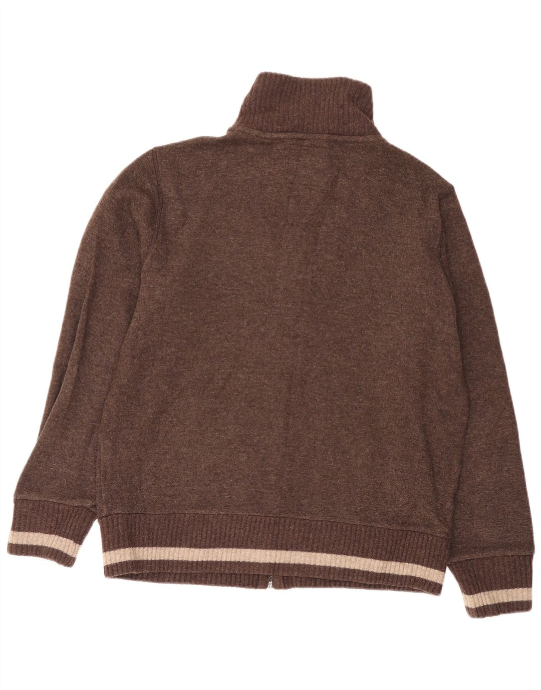 Woolrich Herren-Cardigan mit Grafik, XL, braune Wolle