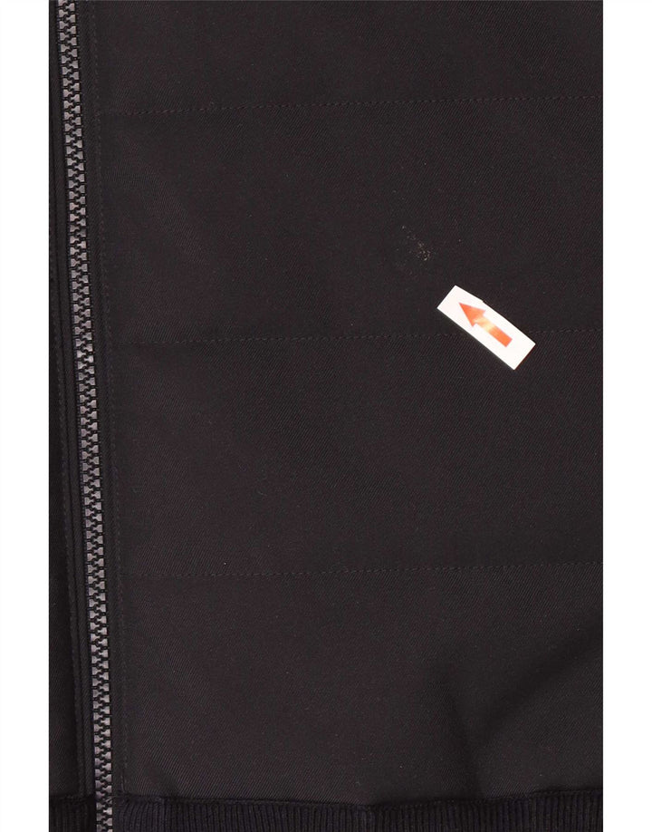 Massimo Dutti Herren Bomberjacke UK 42 XL Schwarz Baumwolle